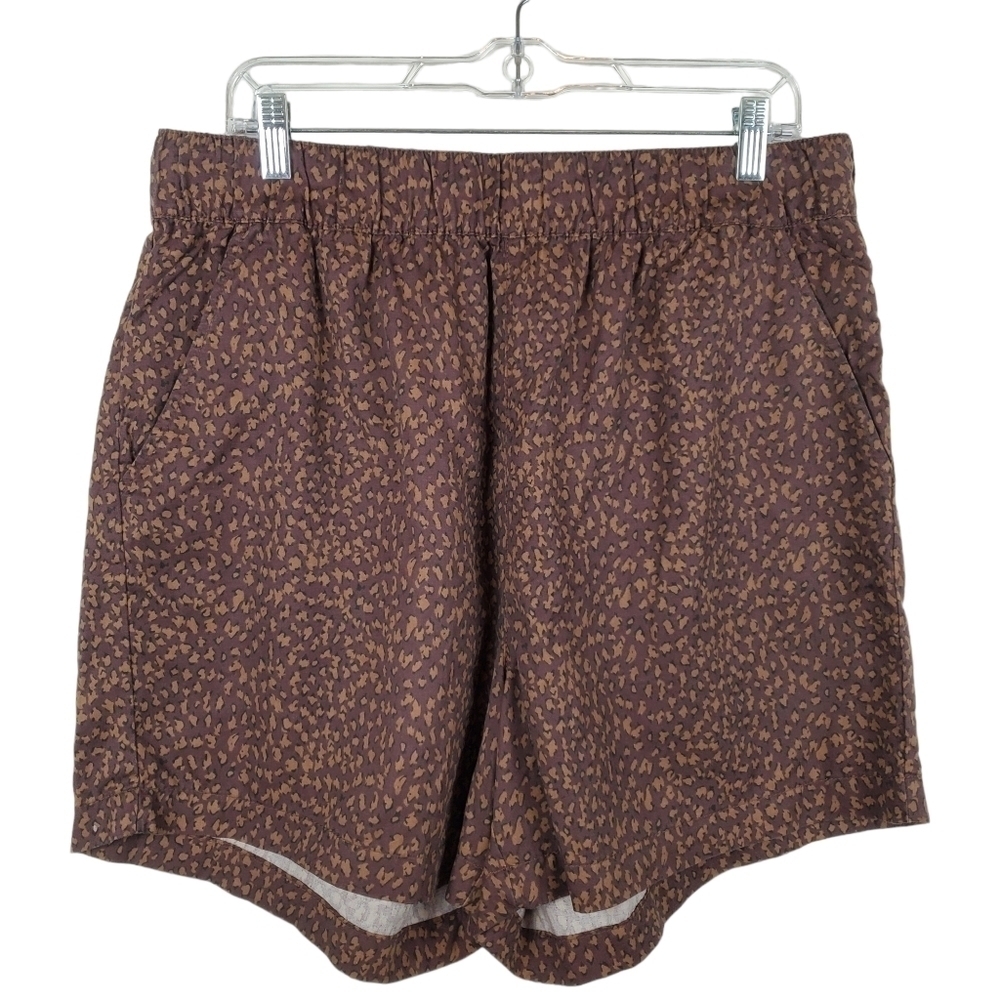 Social Standard Sanctuary XL Brown Cheetah Pull on Shorts Pockets
